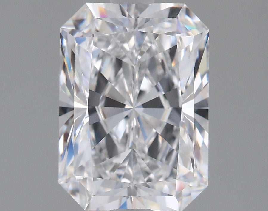 1.83 Carat Radiant Shaped, Excellent Cut, D Color, VVS2 Clarity, IGI Certified Lab Grown Diamond
