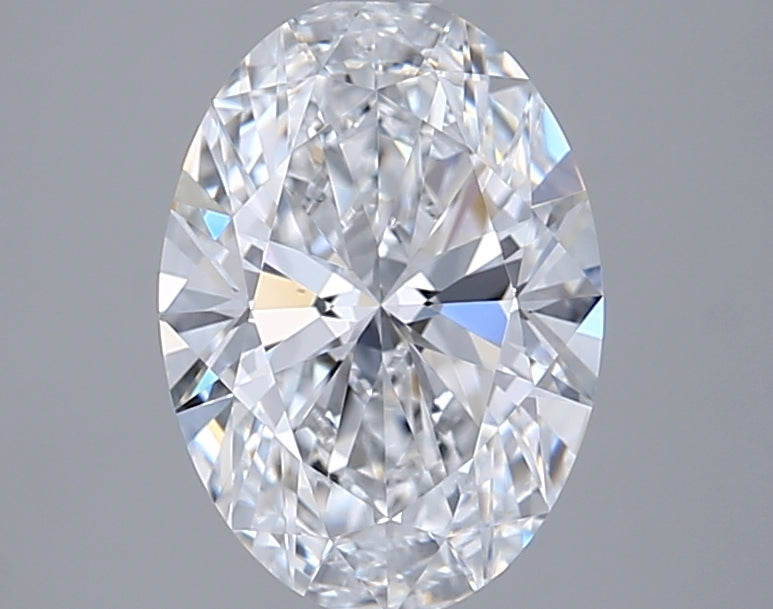 2.20 Carat Oval Shaped, Ideal Cut, D Color, VVS2 Clarity, GIA Certified Lab Grown Diamond