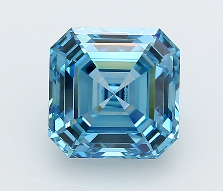2.43 Carat Asscher Shaped, Ideal Cut, VVS1 Clarity, IGI Certified Lab Grown Diamond