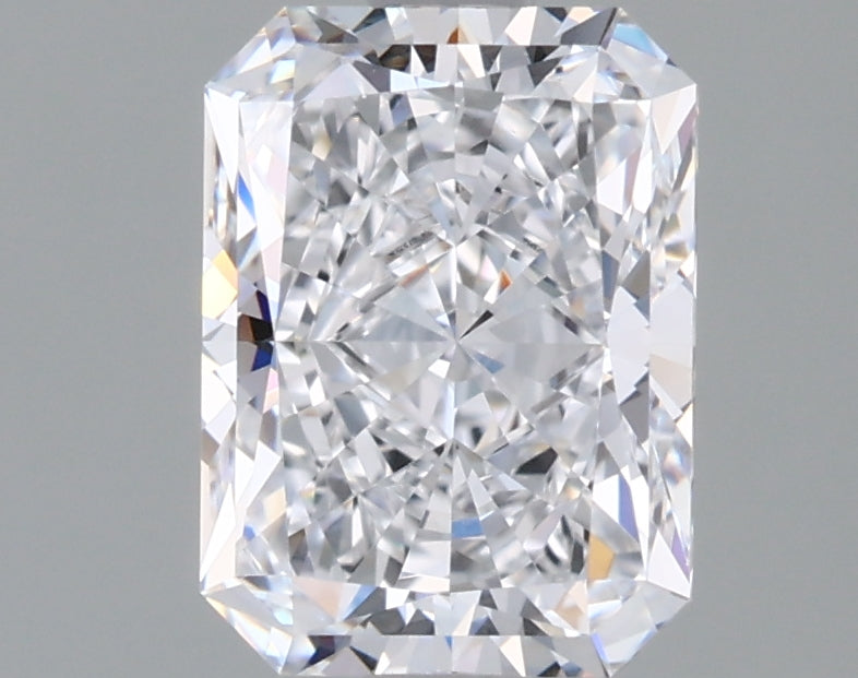 1.54 Carat Radiant Shaped, Ideal Cut, D Color, VVS1 Clarity, IGI Certified Lab Grown Diamond