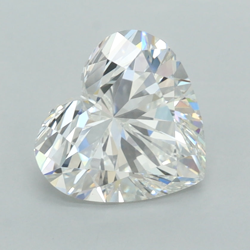 1.86 Carat Heart Shaped, Excellent Cut, F Color, VVS2 Clarity, IGI Certified Lab Grown Diamond