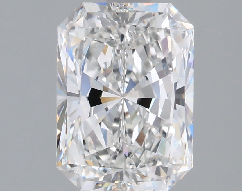 1.82 Carat Radiant Shaped, Excellent Cut, E Color, VVS1 Clarity, IGI Certified Lab Grown Diamond