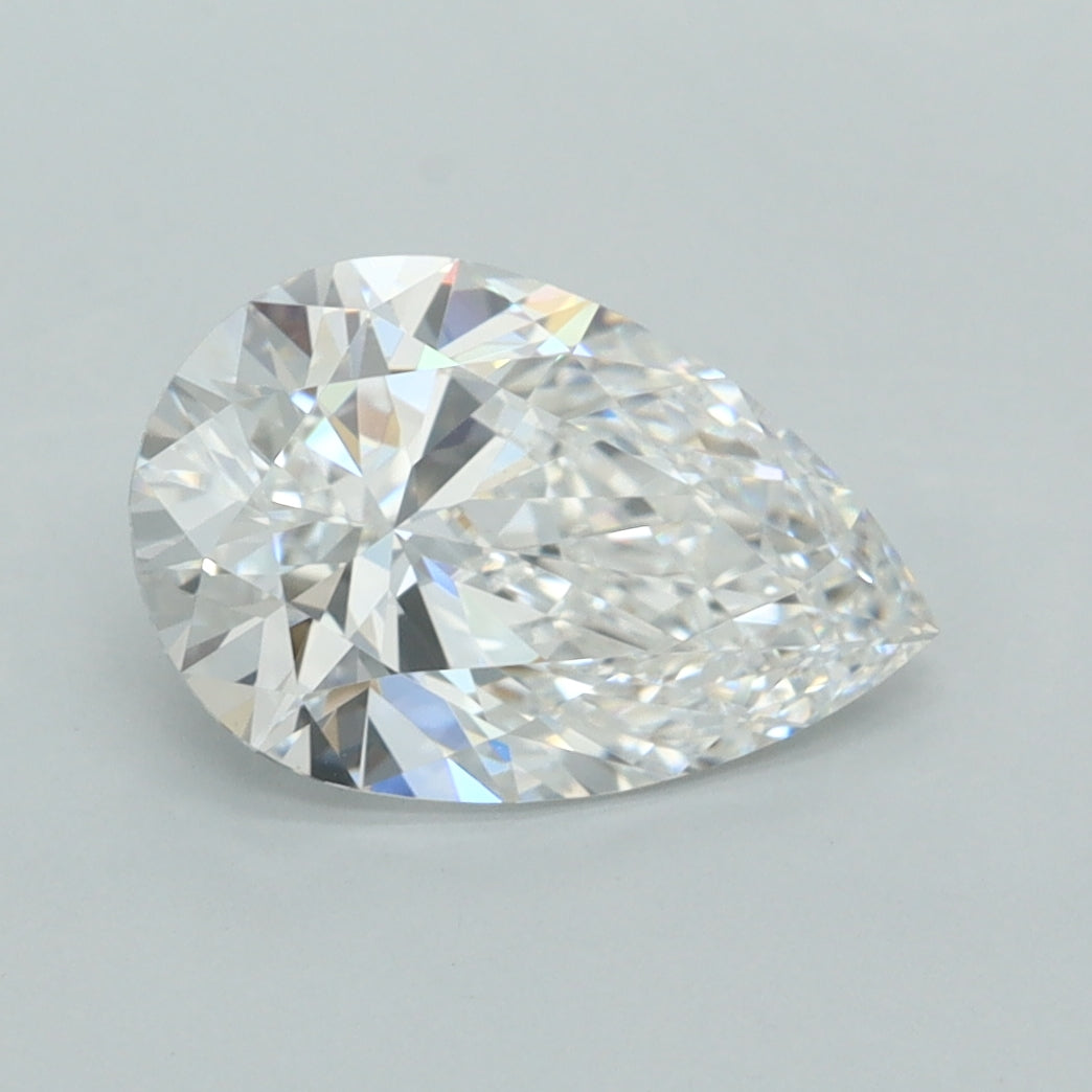 1.94 Carat Pear Shaped, Ideal Cut, D Color, VVS1 Clarity, IGI Certified Lab Grown Diamond