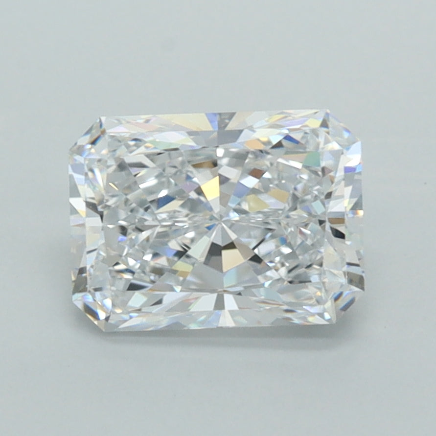 1.81 Carat Radiant Shaped, Ideal Cut, E Color, VVS2 Clarity, IGI Certified Lab Grown Diamond