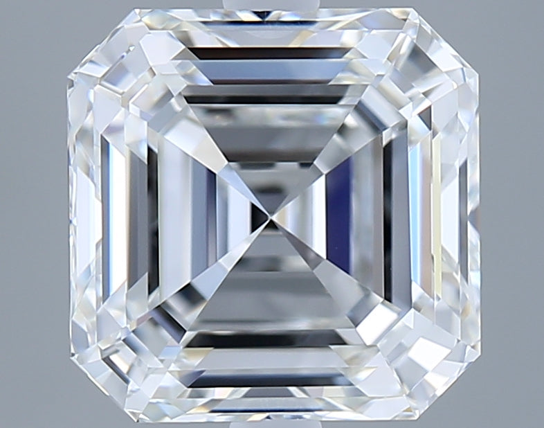 3.30 Carat Asscher Shaped, Ideal Cut, E Color, VVS2 Clarity, IGI Certified Lab Grown Diamond