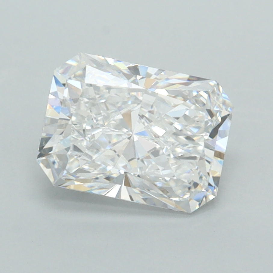 1.90 Carat Radiant Shaped, Ideal Cut, D Color, VVS2 Clarity, IGI Certified Lab Grown Diamond