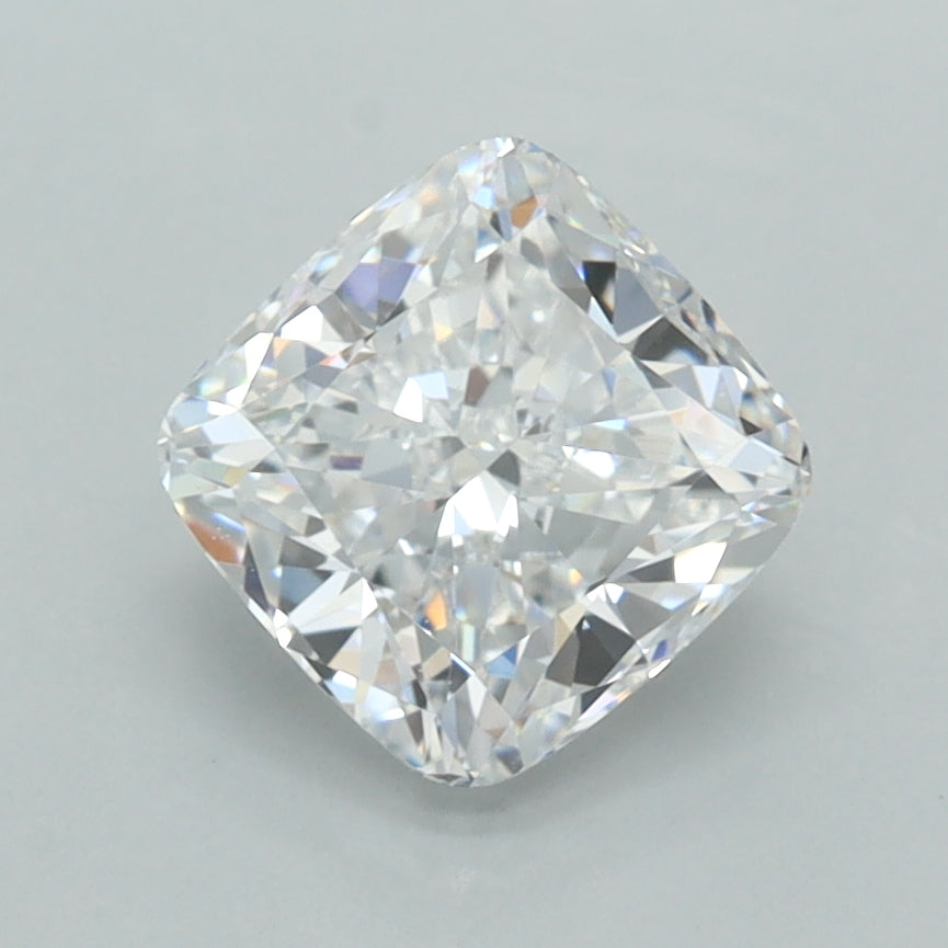 1.80 Carat Cushion Shaped, Ideal Cut, D Color, VVS2 Clarity, IGI Certified Lab Grown Diamond