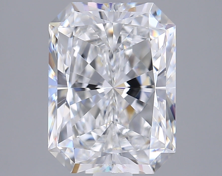 2.54 Carat Radiant Shaped, Ideal Cut, E Color, VVS1 Clarity, IGI Certified Lab Grown Diamond