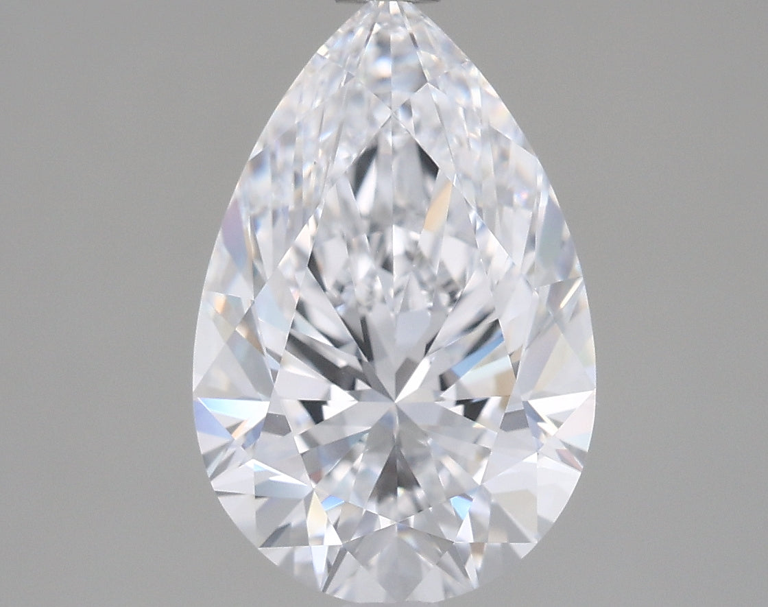 2.05 Carat Pear Shaped, Excellent Cut, D Color, VVS1 Clarity, IGI Certified Lab Grown Diamond