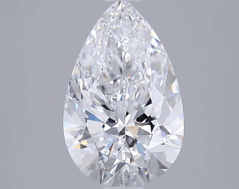 1.56 Carat Pear Shaped, Ideal Cut, D Color, VS1 Clarity, IGI Certified Lab Grown Diamond
