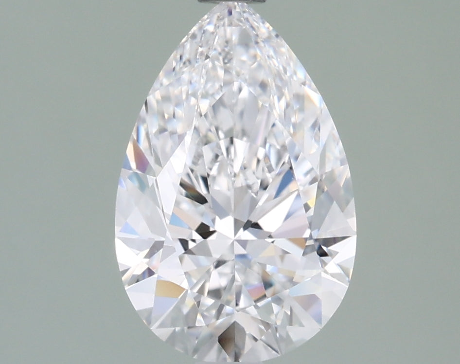 1.57 Carat Pear Shaped, Ideal Cut, D Color, VVS1 Clarity, IGI Certified Lab Grown Diamond