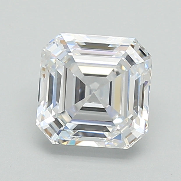 2.07 Carat Asscher Shaped, Ideal Cut, D Color, VVS1 Clarity, GIA Certified Lab Grown Diamond