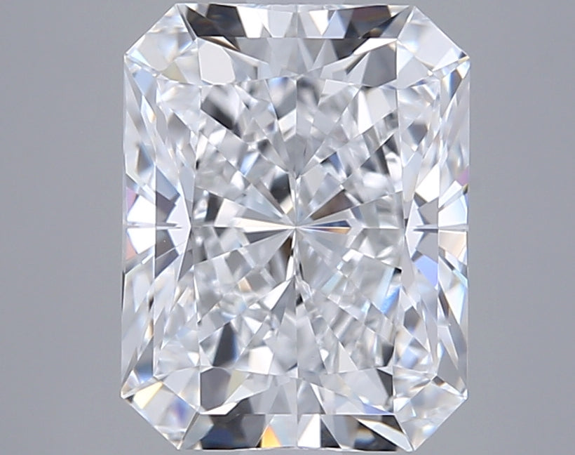 2.63 Carat Radiant Shaped, Ideal Cut, D Color, VVS2 Clarity, GIA Certified Lab Grown Diamond