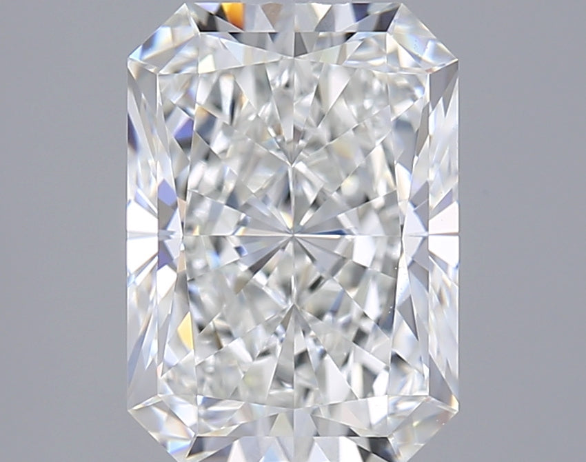 2.03 Carat Radiant Shaped, Ideal Cut, F Color, VVS2 Clarity, GIA Certified Lab Grown Diamond