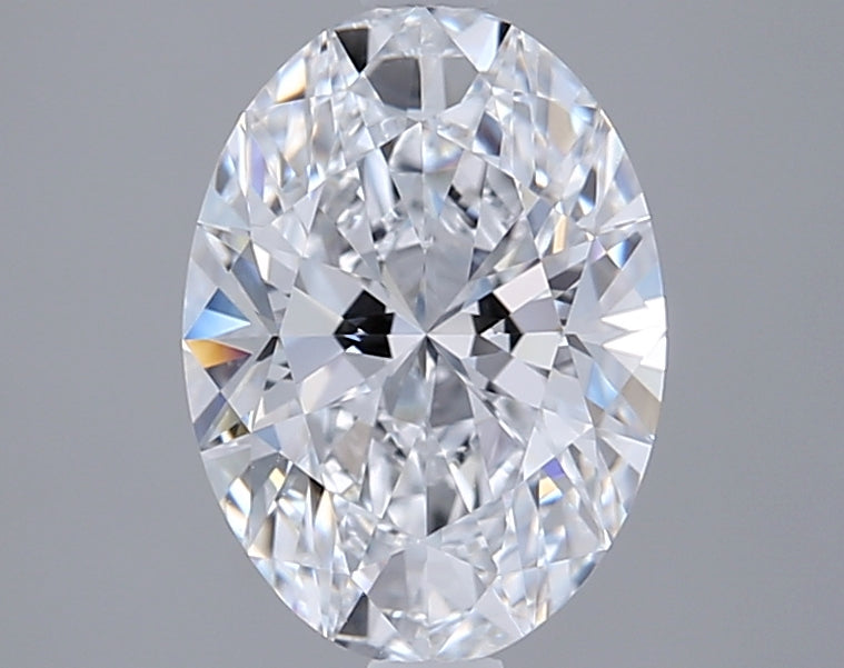 2.01 Carat Oval Shaped, Ideal Cut, D Color, VVS2 Clarity, GIA Certified Lab Grown Diamond
