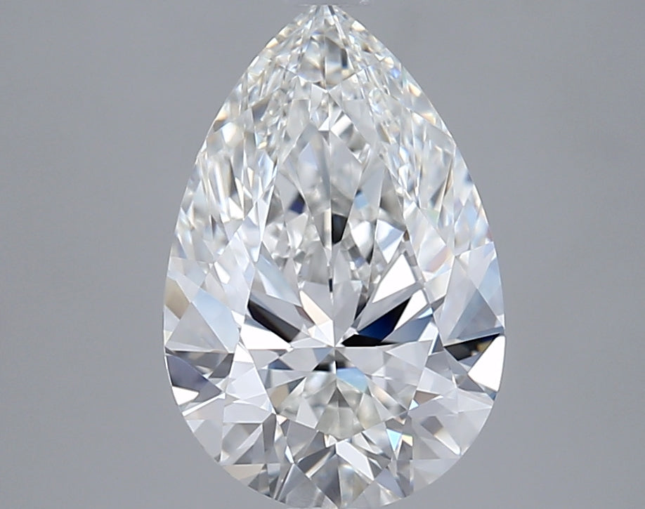 3.02 Carat Pear Shaped, Ideal Cut, F Color, VVS2 Clarity, GIA Certified Lab Grown Diamond