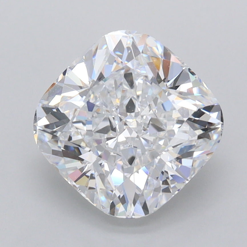 2.65 Carat Cushion Shaped, Ideal Cut, D Color, VVS1 Clarity, IGI Certified Lab Grown Diamond