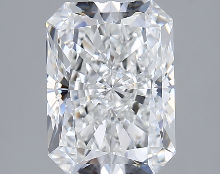 1.73 Carat Radiant Shaped, Excellent Cut, E Color, VVS1 Clarity, IGI Certified Lab Grown Diamond