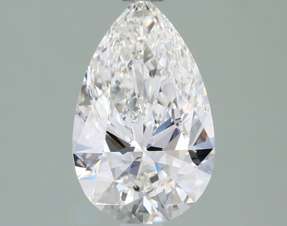 1.57 Carat Pear Shaped, Ideal Cut, G Color, IF Clarity, IGI Certified Lab Grown Diamond