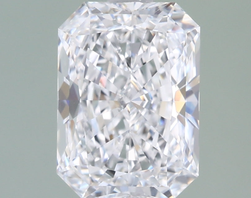 1.60 Carat Radiant Shaped, Excellent Cut, D Color, VVS2 Clarity, IGI Certified Lab Grown Diamond