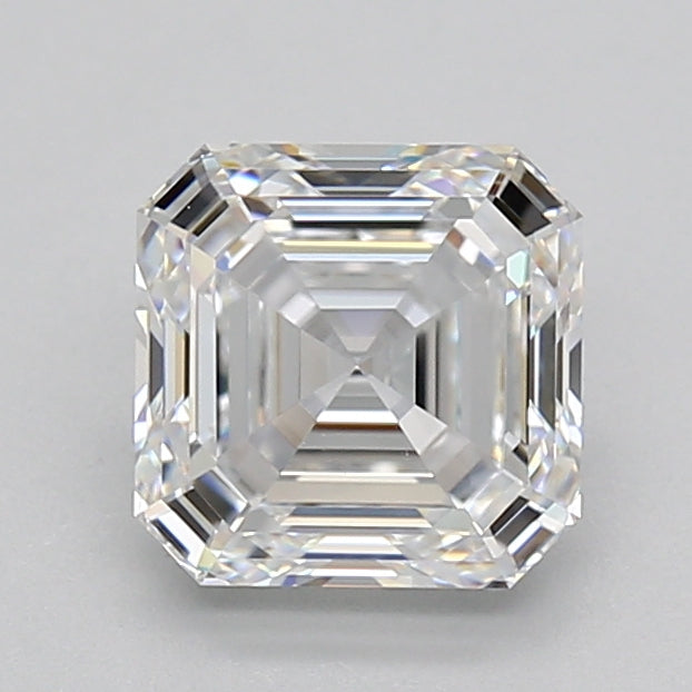 2.01 Carat Asscher Shaped, Ideal Cut, D Color, VVS1 Clarity, GIA Certified Lab Grown Diamond
