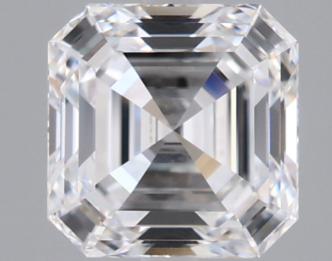 1.96 Carat Asscher Shaped, Ideal Cut, D Color, VVS1 Clarity, IGI Certified Lab Grown Diamond