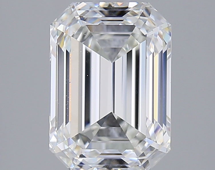 2.52 Carat Emerald Shaped, Ideal Cut, F Color, VVS1 Clarity, GIA Certified Lab Grown Diamond
