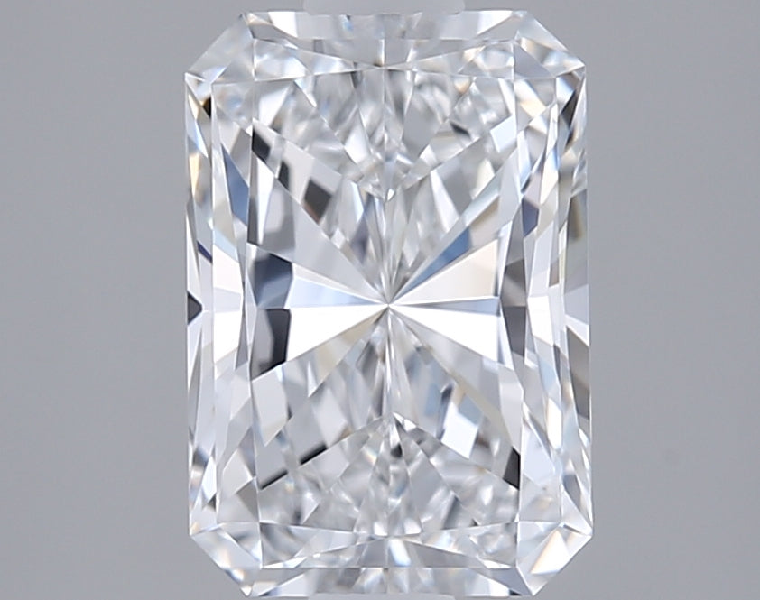 1.71 Carat Radiant Shaped, Excellent Cut, D Color, VVS1 Clarity, IGI Certified Lab Grown Diamond