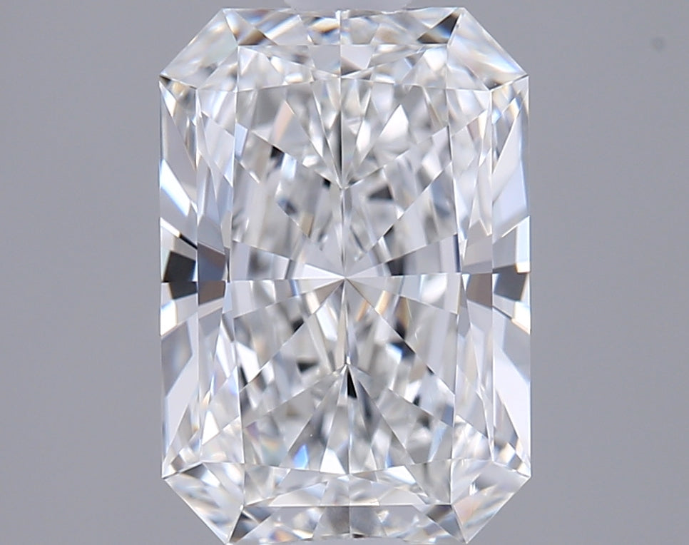 1.63 Carat Radiant Shaped, Excellent Cut, E Color, VVS1 Clarity, IGI Certified Lab Grown Diamond