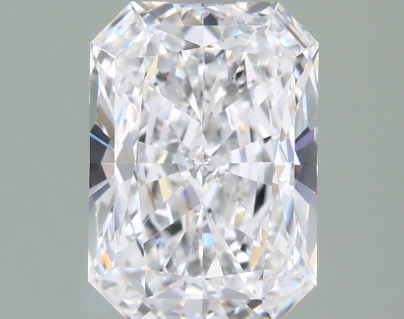 1.67 Carat Radiant Shaped, Excellent Cut, D Color, VVS2 Clarity, IGI Certified Lab Grown Diamond