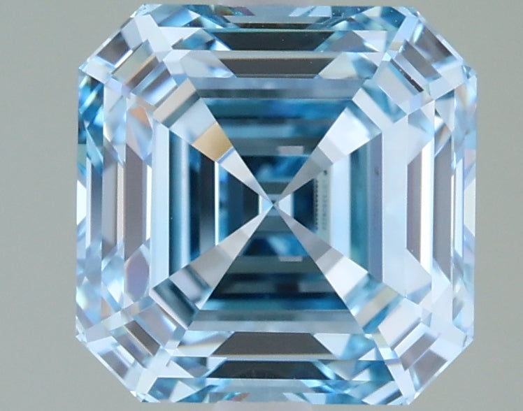 2.59 Carat Asscher Shaped, Ideal Cut, VVS2 Clarity, IGI Certified Lab Grown Diamond