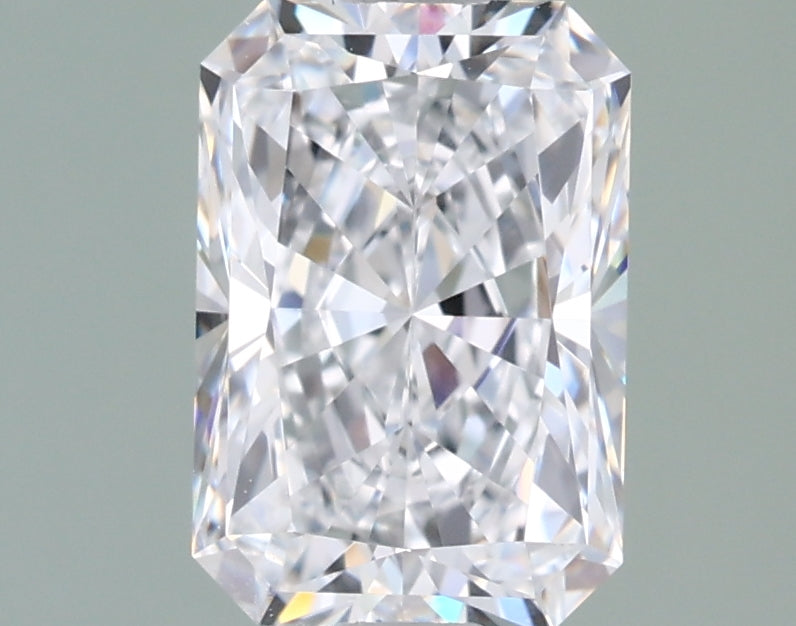1.63 Carat Radiant Shaped, Excellent Cut, D Color, VVS2 Clarity, IGI Certified Lab Grown Diamond
