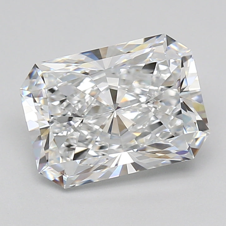 3.08 Carat Radiant Shaped, Ideal Cut, D Color, VVS2 Clarity, GIA Certified Lab Grown Diamond