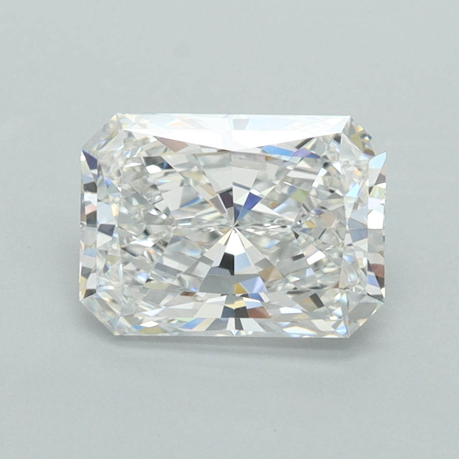 1.72 Carat Radiant Shaped, Ideal Cut, E Color, VVS2 Clarity, IGI Certified Lab Grown Diamond