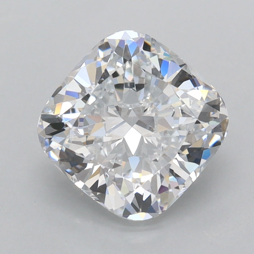 2.05 Carat Cushion Shaped, Ideal Cut, E Color, FL Clarity, IGI Certified Lab Grown Diamond