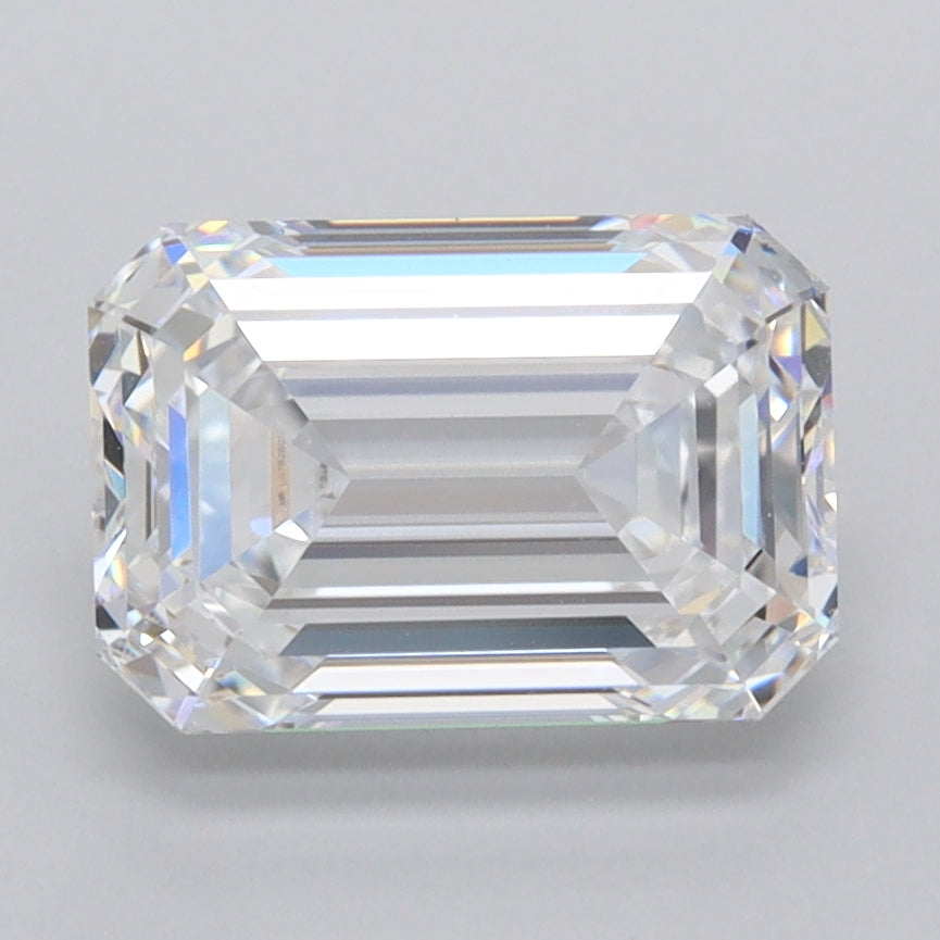 2.57 Carat Emerald Shaped, Ideal Cut, D Color, VVS1 Clarity, IGI Certified Lab Grown Diamond
