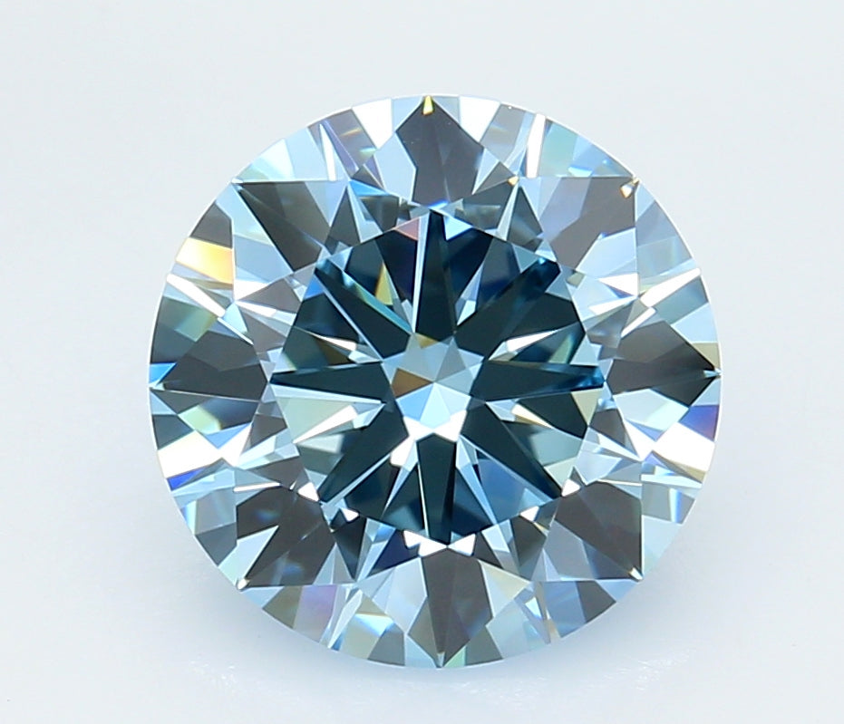 3.90 Carat Round Shaped, Excellent Cut, VVS1 Clarity, IGI Certified Lab Grown Diamond