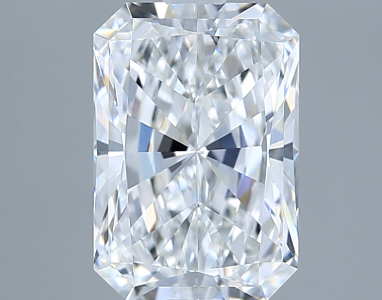 1.66 Carat Radiant Shaped, Excellent Cut, E Color, VVS1 Clarity, IGI Certified Lab Grown Diamond