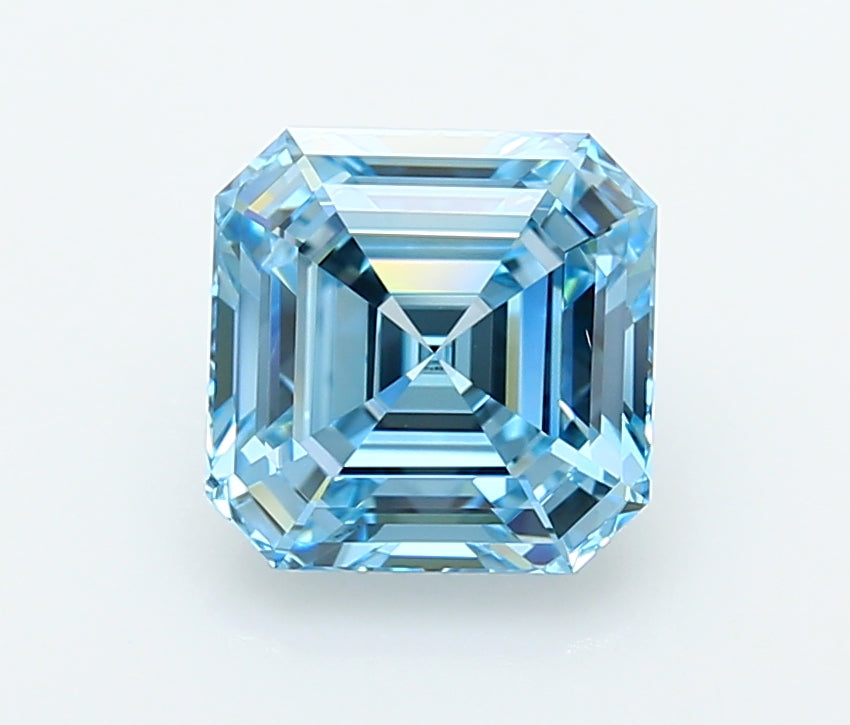 3.05 Carat Asscher Shaped, Ideal Cut, VS1 Clarity, IGI Certified Lab Grown Diamond