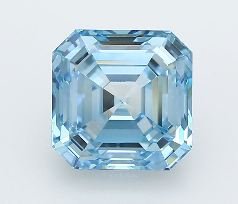 2.81 Carat Asscher Shaped, Ideal Cut, VVS1 Clarity, IGI Certified Lab Grown Diamond