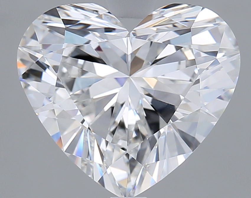 3.92 Carat Heart Shaped, Excellent Cut, E Color, VVS2 Clarity, IGI Certified Lab Grown Diamond
