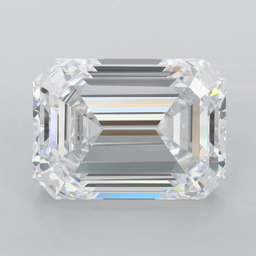 2.25 Carat Emerald Shaped, Ideal Cut, E Color, FL Clarity, IGI Certified Lab Grown Diamond