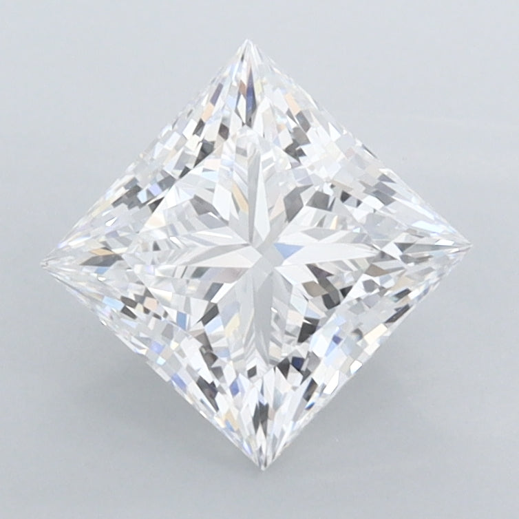 1.50 Carat Princess Shaped, Ideal Cut, D Color, FL Clarity, IGI Certified Lab Grown Diamond