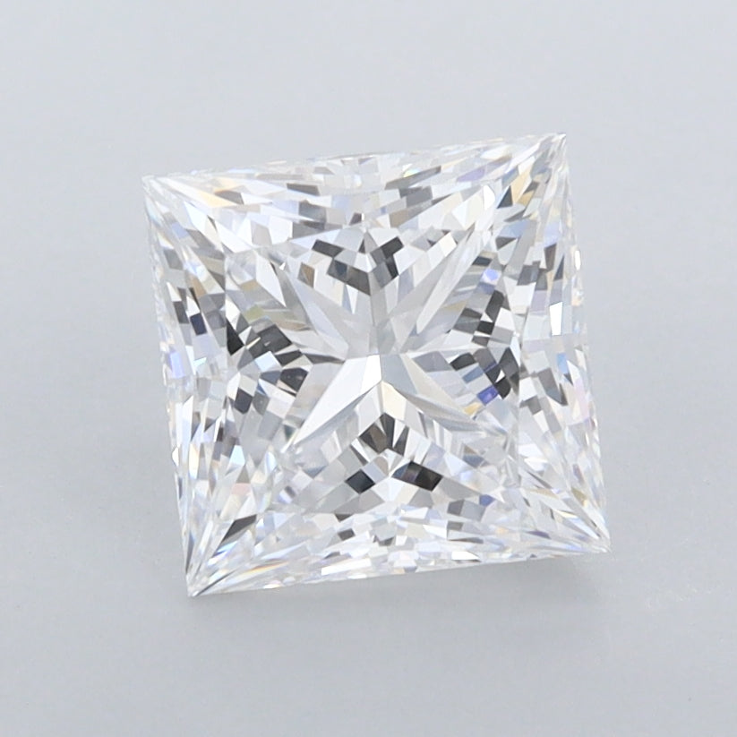 1.77 Carat Princess Shaped, Ideal Cut, D Color, IF Clarity, IGI Certified Lab Grown Diamond