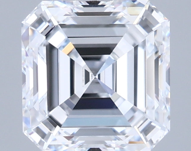 2.21 Carat Asscher Shaped, Ideal Cut, E Color, FL Clarity, IGI Certified Lab Grown Diamond