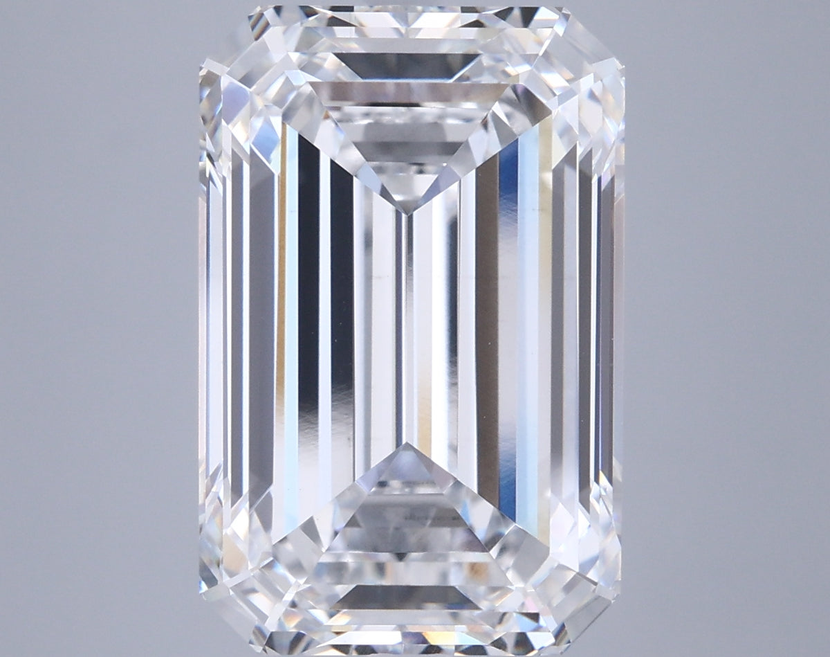 10.05 Carat Emerald Shaped, Ideal Cut, E Color, VS1 Clarity, IGI Certified Lab Grown Diamond