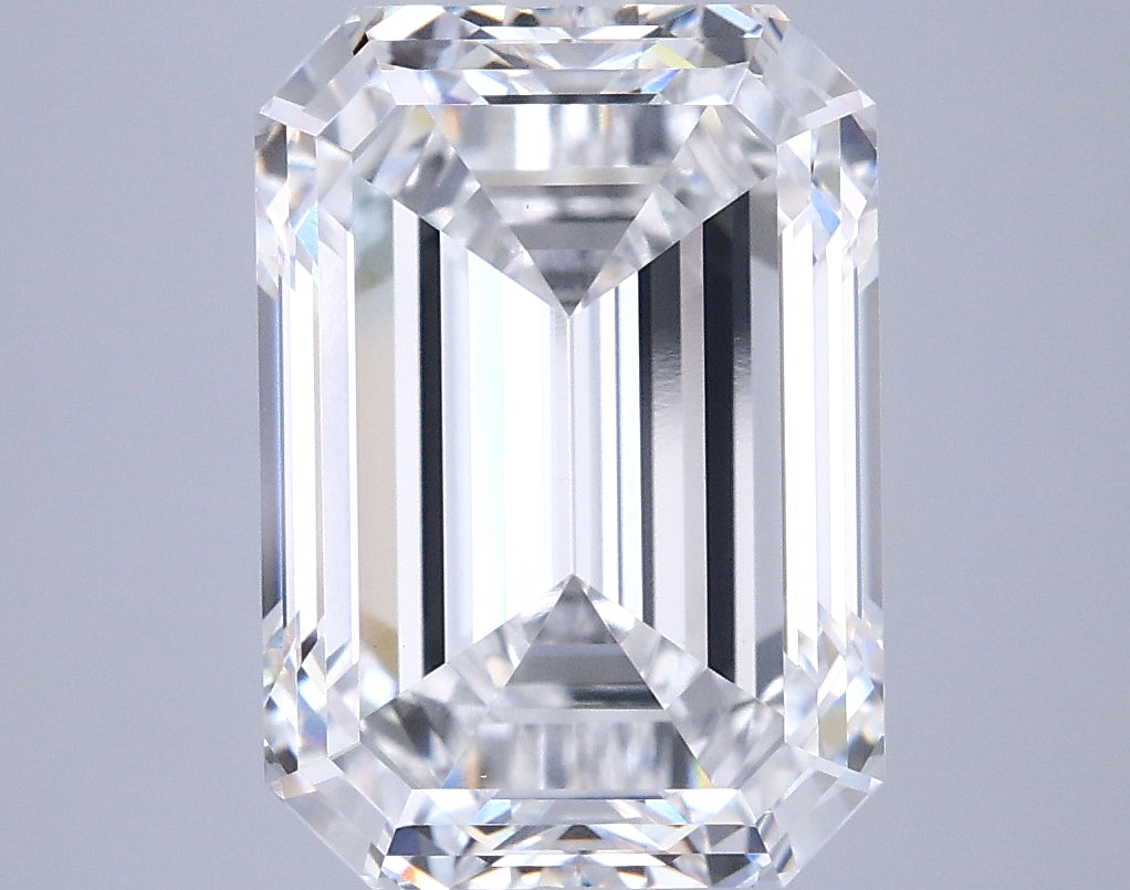 6.01 Carat Emerald Shaped, Ideal Cut, E Color, VVS2 Clarity, IGI Certified Lab Grown Diamond