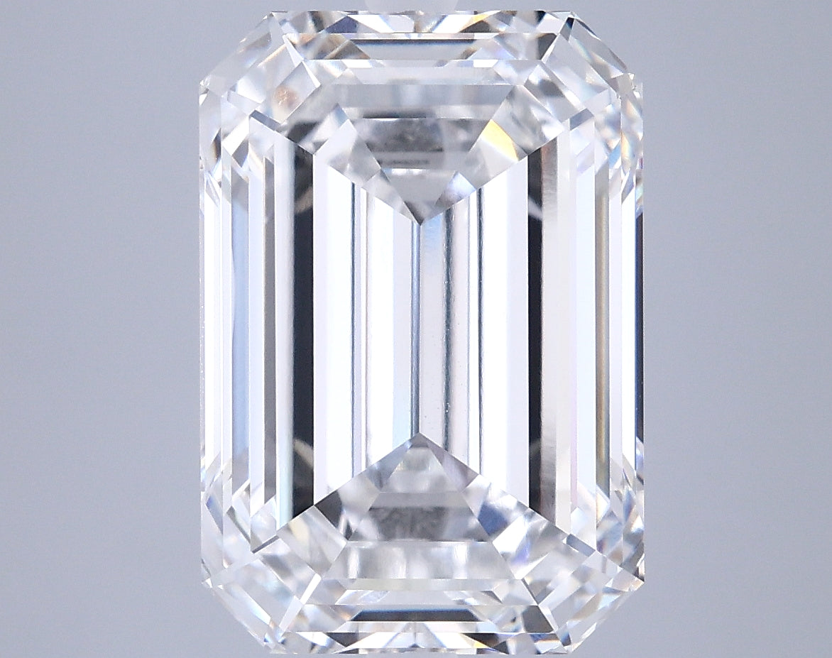 8.07 Carat Emerald Shaped, Ideal Cut, E Color, VVS1 Clarity, IGI Certified Lab Grown Diamond