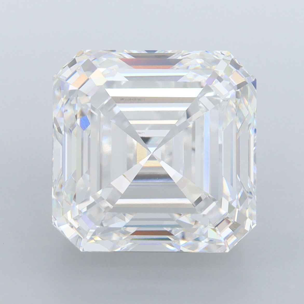 8.16 Carat Asscher Shaped, Ideal Cut, E Color, VVS2 Clarity, IGI Certified Lab Grown Diamond