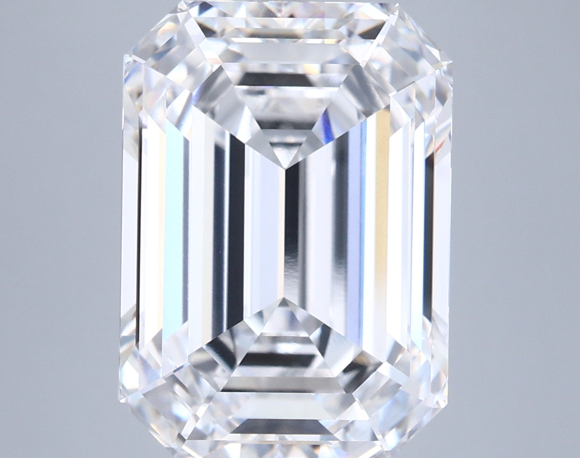 9.10 Carat Emerald Shaped, Ideal Cut, E Color, VVS2 Clarity, IGI Certified Lab Grown Diamond